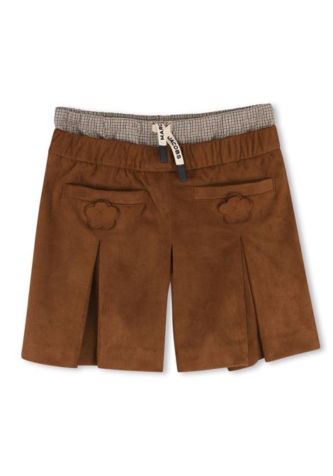 Shorts scamosciato con applicazione THE MARC JACOBS KIDS | W60985367